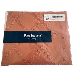 Bedsure NEW SEALED Full / Queen Duvet Cover Set Embroidery Design Burnt Orange